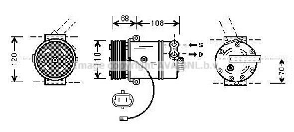 AVA QUALITY COOLING Kompresors, Gaisa kond. sistēma OLK287